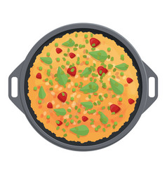 Paella Dish Icon Cartoon Spanish Food