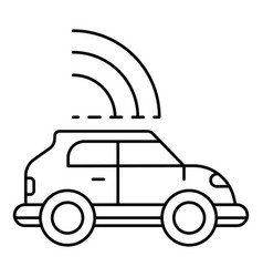 Safety Driverless Car Icon Outline Style