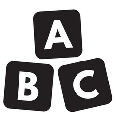 Abc Blocks Icon For Child Education Isolated