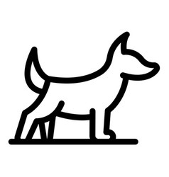 Cute Dog Icon Outline Walk Pet