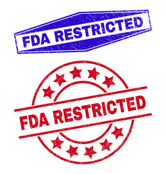 Fda Restricted Grunged Seals In Round And Hexagon