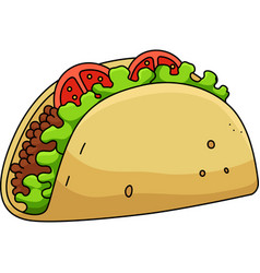 Tacos Cartoon Colored Clipart