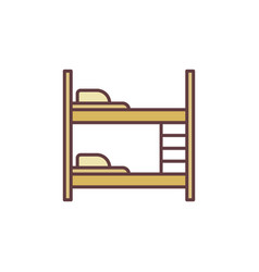 Two-tier Bed Concept Colored Icon Bunk