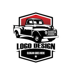 Vintage Pickup Trucks Silhouette Logo