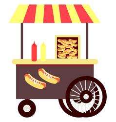 Hotdog Stand On A White Background