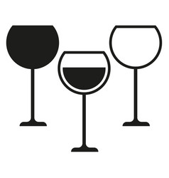 Wine Glass Icon Full Half Empty