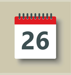 Icon Calendar Day Number 26 26th Day Month