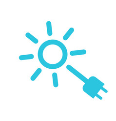 Sun Energy Plug Power Cabel Icon Symbol