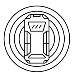 Top View Smart Car Icon Outline Style