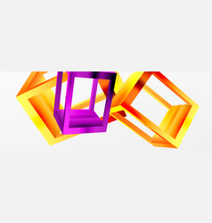 3d Cube Shapes Geometric Background Trendy