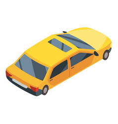 City Isometric Car Icon Flat Colorful