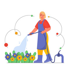 Woman Work In Garden Concept