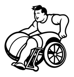 Disabled Man In Wheelchair