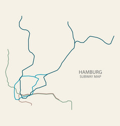 Hamburg City Subway Map Colored