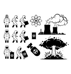 Modern History Atomic Age Or Nuclear Age Depict