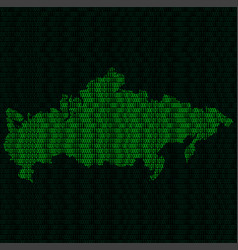 Silhouette Of Russia From Binary Digits