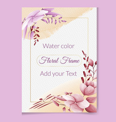 Water Color Floral Frame