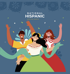 Flat National Hispanic Heritage Month