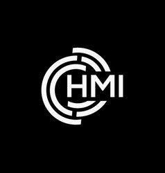 Hmi Letter Logo Design On Black Background