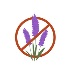 Lavender In Red Crossed Circle Icon