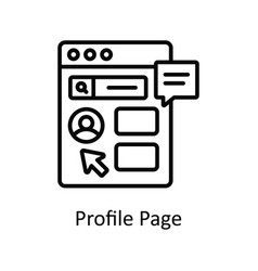 Profile Page Outline Icon Design