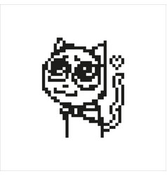 Cat - pixel design Royalty Free Vector Image - VectorStock