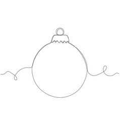 Continuous Line Drawing Of Christmas Ball