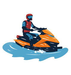 Design Of Man Driving A Jet Ski