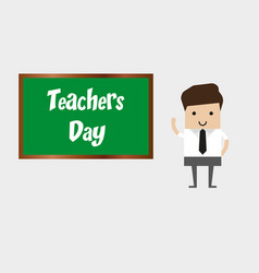 Happy Teachers Day A Kind Teacher Stands