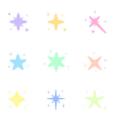 Pastel Sparkle And Shiny Star Icons