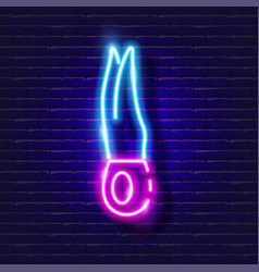 Vibrator For Clitoris Neon Icon Sex Shop Concept