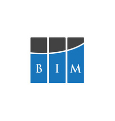 Bim Letter Logo Design On Black Background