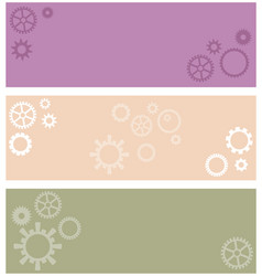 Color Backgrounds With Cogwheels - Set