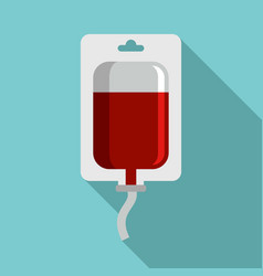 Hospital Blood Transfusion Icon Flat Style