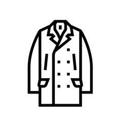 Peacoat Outerwear Male Line Icon