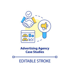 Advertising Agency Case Studies Concept Icon