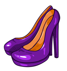 Purple Women Highheels Shoes