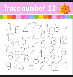 Trace Number Handwriting Practice Learning