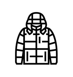 Puffer Outerwear Male Line Icon