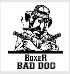 Boxer With Two Guns And Cigar - Gangster