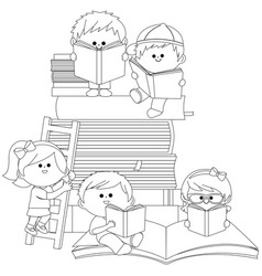 Children Reading Books