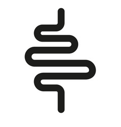 Intestines Line Icon Or Digestion System Symbol