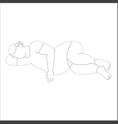 Man Sleeping On The Floor Character Outline