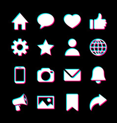 Social Media Icons In Network Style