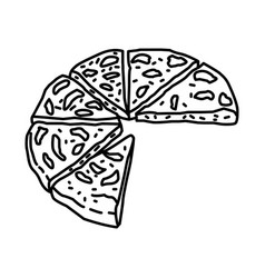 Scallion Pancakes Icon Doodle Hand Drawn