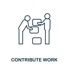 Contribute Work Icon Simple Element From Business