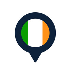 Ireland Flag And Map Pointer Icon National Flag