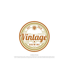 Retro Vintage Hop For Craft Beer Brewing Brewery