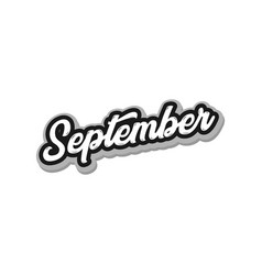 September Said With Hand Lettering