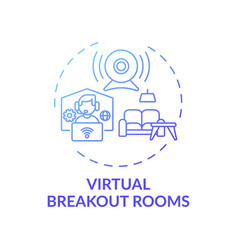 Virtual Breakout Rooms Concept Icon